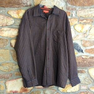 Faconnable brown striped shirt